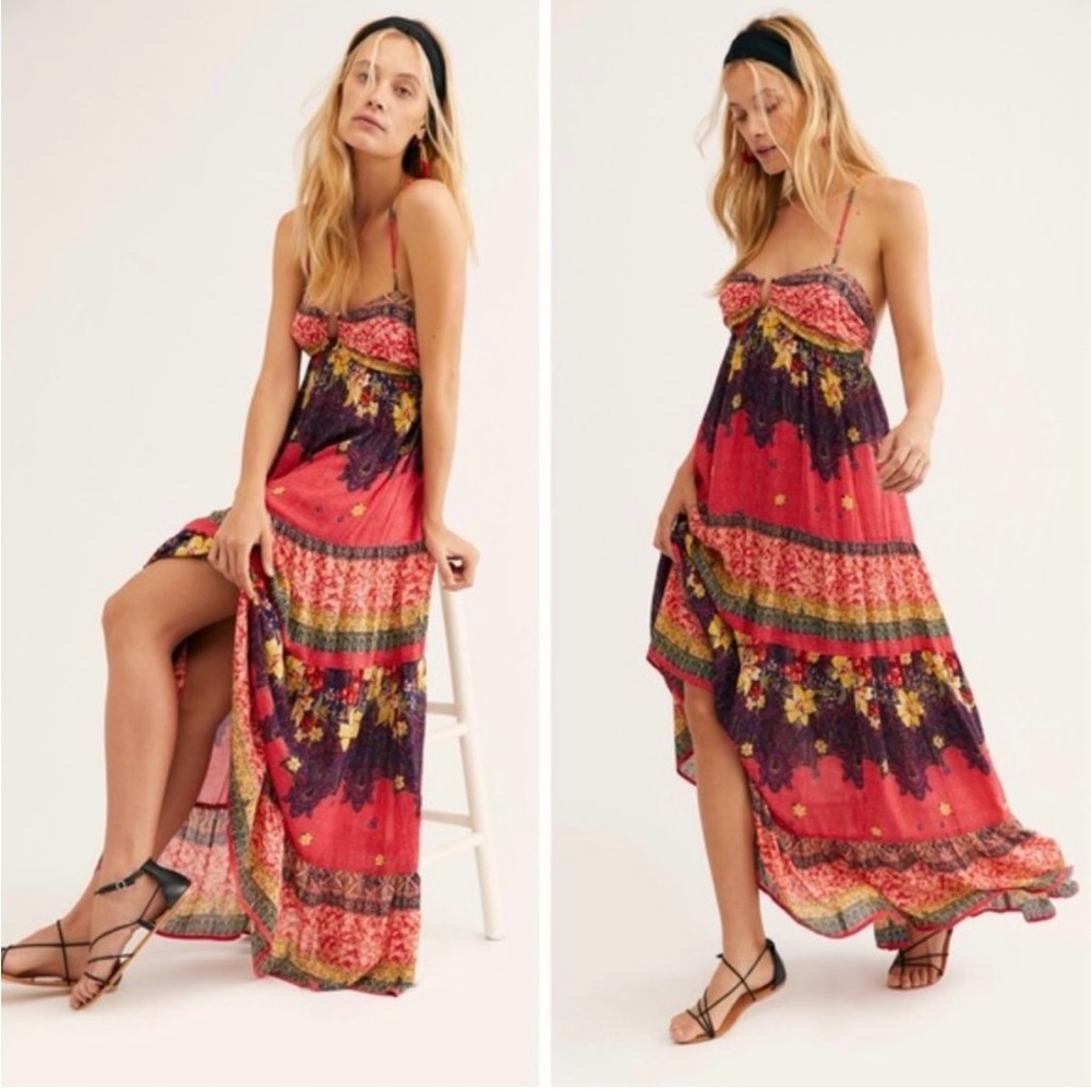 Free People Give A Little maxi dress size M Multicolor